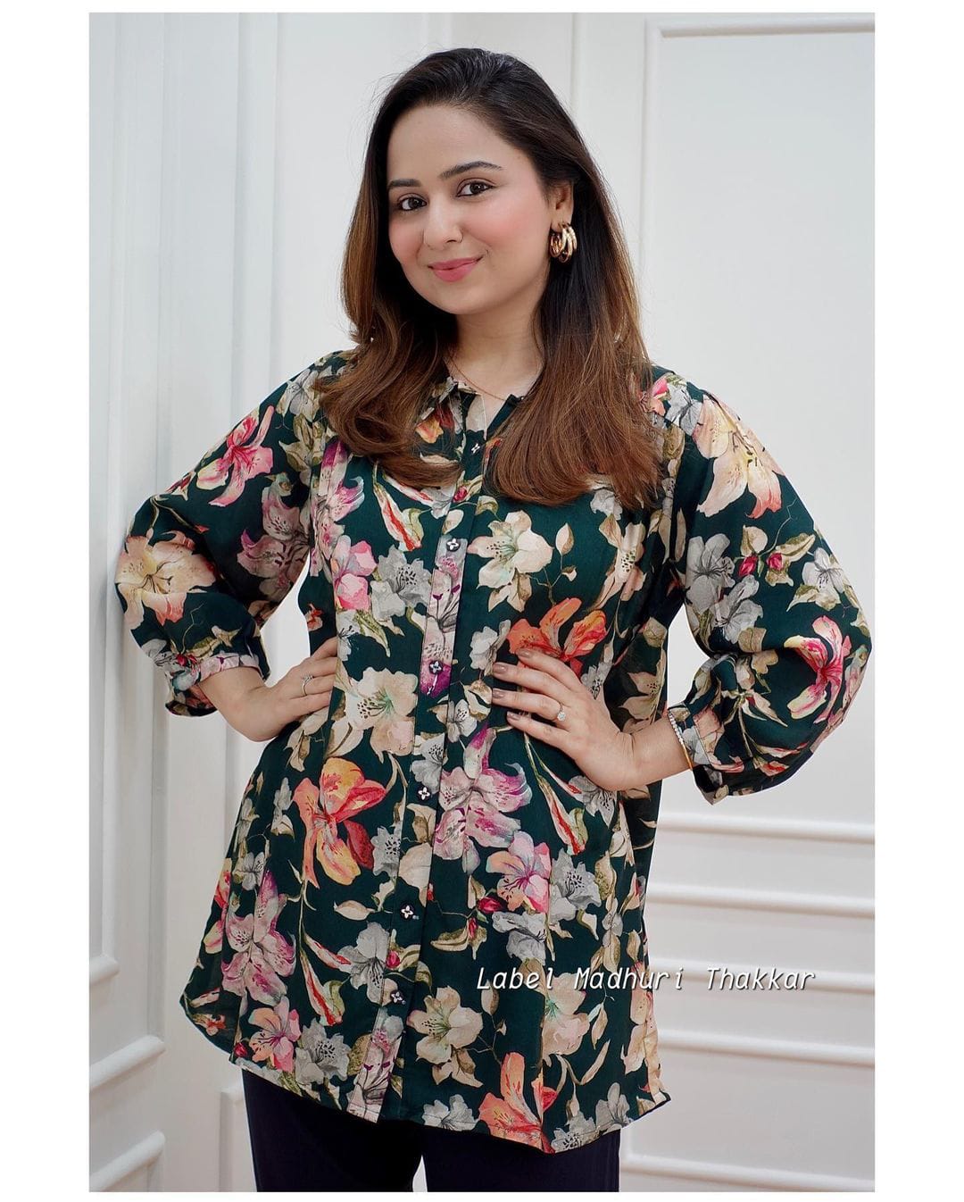 Floral Pure Muslin Designer and Party Wear Tunics